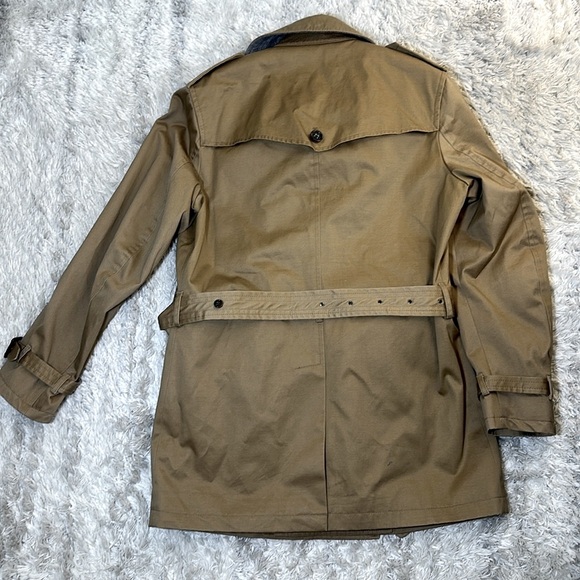 Practically New Banana Republic Men's Brown Trench Coat Khaki - Picture 7 of 7
